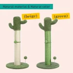 Cute Cactus Cat Tree with Ball Scratching Post for Climbing - Image 3
