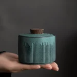 Ceram Green Keepsake Urn for Ashes | Cremation Urns for Humans, Cats, Dogs, and Small Pets