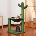 Cute Cactus Cat Tree with Ball Scratching Post for Climbing - Image 4