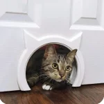 XL Cat Door for an Interior Door - For Cats up to 30 lbs - Semi Gloss White - Image 5