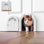 Non-flappable Interior Cat Door Suitable for Cats Up To 20 Lbs