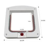 Pet Door 4 Way Locking Security Plastic Cat Flap / Cat Door - Image 6