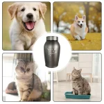 Stainless Steel Keepsake Urn for Ashes | Paws Engraved Memorial Urn for Cats and Pets - Image 5
