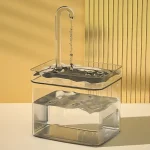 Auto Filter Transparent Cat Water Fountain That Recirculates Filtering Drinker Water for Cats