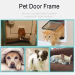 Pet Door 4 Way Locking Security Plastic Cat Flap / Cat Door - Image 4