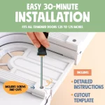 Non-flappable Interior Cat Door Suitable for Cats Up To 20 Lbs - Image 4