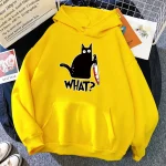 Kitchen Knife Black Cat What? Womens Hoodies - Image 4