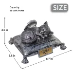 Personalized Cat Urn | Heavenly Angel Cat Sleeping on Pillow Cremation Urn - Small Pet Memorial Statue - Image 3