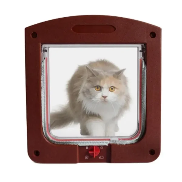 4 Way Locking Large Cat Door / Flap Weatherproof for Wooden PVC or Metal Door 4 Way Locking Large Cat Door / Flap Weatherproof for Wooden PVC or Metal Door