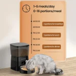 Smart Control Automatic Pet Feeder - Button Version, Dispenser for Cats and Dogs - Image 2