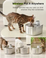 4L Wireless Cat Water Fountain With Auto Sensor - Image 2