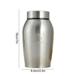 Stainless Steel Keepsake Urn for Ashes | Paws Engraved Memorial Urn for Cats and Pets - Image 6