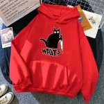 Kitchen Knife Black Cat What? Womens Hoodies - Image 3