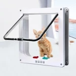 Kitten Safety Pet Door | 4-Way Locking Weatherproof Dog or Cat Flap - Image 3