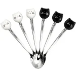 Cute Cat Spoon Set - 1 Pair Stainless Steel Tea and Coffee Spoons for Cat Lovers