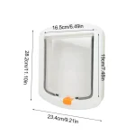 Wall Entry Cat Door Flap With 4 Way Security Lock - Image 6