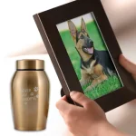Stainless Steel Keepsake Urn for Ashes | Paws Engraved Memorial Urn for Cats and Pets - Image 2