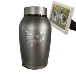 Stainless Steel Keepsake Urn for Ashes | Paws Engraved Memorial Urn for Cats and Pets