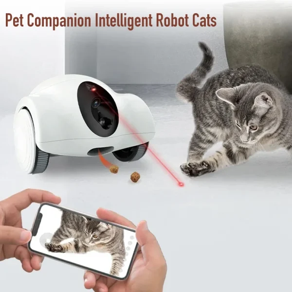 Cat Companion Intelligent Robot With A Mobile Monitoring Camera and Two-Way Voice Feeding Cat Companion Intelligent Robot With A Mobile Monitoring Camera and Two-Way Voice Feeding