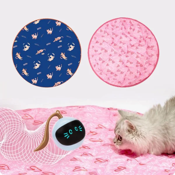 Interactive Cat Toy with Colorful LED Self Rotating Chase Game Interactive Cat Toy with Colorful LED Self Rotating Chase Game