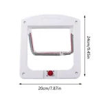 4 Way Locking Large Cat Door / Flap Weatherproof for Wooden PVC or Metal Door - Image 6