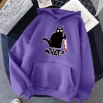 Kitchen Knife Black Cat What? Womens Hoodies