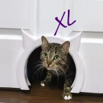 XL Cat Door for an Interior Door - For Cats up to 30 lbs - Semi Gloss White