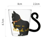Transparent Cute Cat Glass Mugs - Perfect for Coffee, Tea, Milk, and Juice - Image 5
