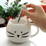 Cute Cat Spoon Set - 1 Pair Stainless Steel Tea and Coffee Spoons for Cat Lovers - Image 2
