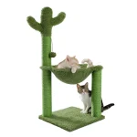 Cute Cactus Cat Tree with Ball Scratching Post for Climbing - Image 6